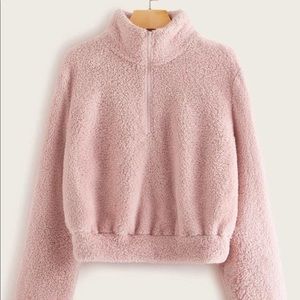 Cute fuzzy pink sweater